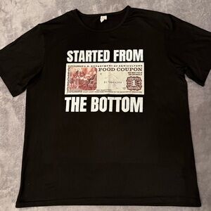 Black Graphic T-Shirt with Bold Text